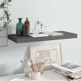 Glossy gray MDF floating wall shelf 60x23.5x3.8 cm by vidaXL, Shelves and shelves - Ref: Foro24-323790, Price: 22,28 €, Disco...
