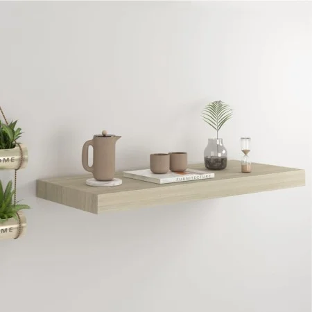 Oak color MDF floating wall shelf 60x23.5x3.8 cm by vidaXL, Shelves and shelves - Ref: Foro24-323874, Price: 21,82 €, Discoun...