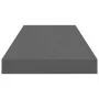 Glossy gray MDF floating wall shelf 60x23.5x3.8 cm by vidaXL, Shelves and shelves - Ref: Foro24-323790, Price: 22,28 €, Disco...