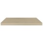 Oak color MDF floating wall shelf 60x23.5x3.8 cm by vidaXL, Shelves and shelves - Ref: Foro24-323874, Price: 22,42 €, Discoun...