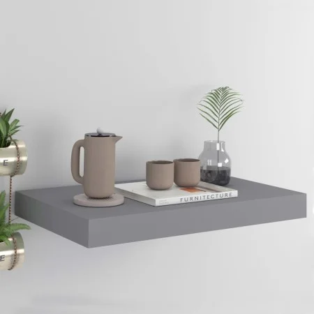 Gray MDF floating wall shelf 40x23x3.8 cm by vidaXL, Shelves and shelves - Ref: Foro24-323847, Price: 19,46 €, Discount: %