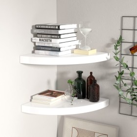 Floating wall shelf 2 pcs glossy white MDF 35x35x3.8 cm by vidaXL, Shelves and shelves - Ref: Foro24-323908, Price: 53,30 €, ...