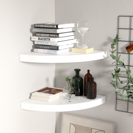 Floating wall shelf 2 pcs glossy white MDF 35x35x3.8 cm by vidaXL, Shelves and shelves - Ref: Foro24-323908, Price: 53,30 €, ...