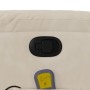 Sillón reclinable de masaje tela de microfibra beige