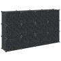 Estantería de cubos con 12 compartimentos y puertas PP negro