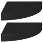 Corner floating shelf 2 pcs MDF black 25x25x3.8 cm by vidaXL, Shelves and shelves - Ref: Foro24-323899, Price: 27,58 €, Disco...