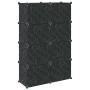 Estantería de cubos con 8 compartimentos y puertas PP negro