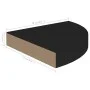 Corner floating shelf 2 pcs MDF black 25x25x3.8 cm by vidaXL, Shelves and shelves - Ref: Foro24-323899, Price: 27,67 €, Disco...