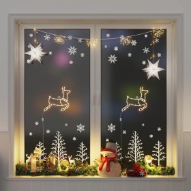 Luces de Navidad Silueta de Reno 2 piezas 35 LEDs blanco cálido