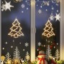 Luces de Navidad Silueta de Árbol 2 piezas 50LEDs blanco cálido