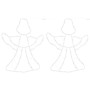 Luces de Navidad Silueta de ángel 2 piezas 50LEDs blanco cálido