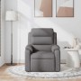 Sillón de masaje reclinable de tela gris oscuro