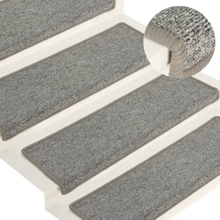 Treppenstufenmatten 15 Stück weiß und grau 65x21x4cm von vidaXL, Treppenmatten - Ref: Foro24-326198, Preis: 63,22 €, Rabatt: %