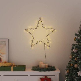 Luces de Navidad Silueta de Estrella 80 LEDs blanco cálido