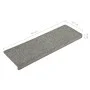 Alfombras de peldaños de escalera 15uds blanco y gris 65x21x4cm de vidaXL, Alfombrillas para escalones - Ref: Foro24-326198, ...