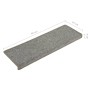 Treppenstufenmatten 15 Stück weiß und grau 65x21x4cm von vidaXL, Treppenmatten - Ref: Foro24-326198, Preis: 65,24 €, Rabatt: %
