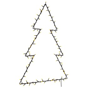 Luces de Navidad Silueta de Árbol 115 LEDs blanco cálido