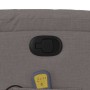 Sillón de masaje reclinable de tela gris taupé