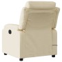 Sillón de masaje reclinable de tela crema