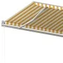 Yellow and white automatic retractable awning 500x300 cm by vidaXL, Awnings - Ref: Foro24-3068948, Price: 467,82 €, Discount: %