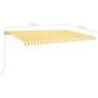 Yellow and white automatic retractable awning 500x300 cm by vidaXL, Awnings - Ref: Foro24-3068948, Price: 467,82 €, Discount: %