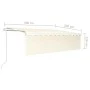 Manual retractable awning with cream blinds 5x3 m by vidaXL, Awnings - Ref: Foro24-3069347, Price: 531,88 €, Discount: %