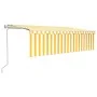 Toldo automático retráctil con persiana amarillo y blanco 5x3 m de vidaXL, Toldos - Ref: Foro24-3069348, Precio: 507,73 €, De...