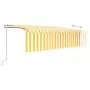 Toldo automático retráctil con persiana amarillo y blanco 5x3 m de vidaXL, Toldos - Ref: Foro24-3069348, Precio: 507,73 €, De...