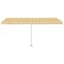 Gelb-weiße automatische Standmarkise 500x300 cm von vidaXL, Markisen - Ref: Foro24-3069588, Preis: 586,60 €, Rabatt: %
