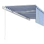 Automatisch einziehbare Markise mit blau-weißem Rollo 5x3 m von vidaXL, Markisen - Ref: Foro24-3069346, Preis: 512,30 €, Raba...