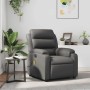 Sillón de masaje reclinable cuero sintético gris