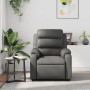 Sillón de masaje reclinable cuero sintético gris
