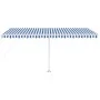 Automatischer Standmarkise in Blau und Weiß, 500x300 cm. von vidaXL, Markisen - Ref: Foro24-3069586, Preis: 590,99 €, Rabatt: %