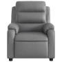 Sillón de masaje reclinable cuero sintético gris