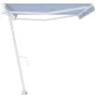 Automatischer Standmarkise in Blau und Weiß, 500x300 cm. von vidaXL, Markisen - Ref: Foro24-3069586, Preis: 590,99 €, Rabatt: %