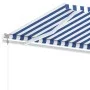 Automatischer Standmarkise in Blau und Weiß, 500x300 cm. von vidaXL, Markisen - Ref: Foro24-3069586, Preis: 590,99 €, Rabatt: %