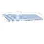 Toldo de pie automático azul y blanco 500x300 cm by vidaXL, Awnings - Ref: Foro24-3069586, Price: 590,99 €, Discount: %