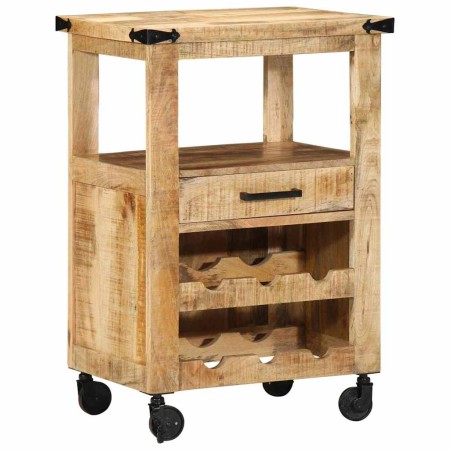 Carro de Cocina Marrón 55 x 40 x 80 cm Madera de mango maciza en Carros de cocina y comedor | Comprar online en Foro24