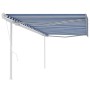 Manuell einziehbare Markise mit blauen und weißen Stangen 5x3 m von vidaXL, Markisen - Ref: Foro24-3069986, Preis: 556,41 €, ...