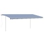 Manuell einziehbare Markise mit blauen und weißen Stangen 5x3 m von vidaXL, Markisen - Ref: Foro24-3069986, Preis: 556,41 €, ...