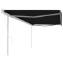 Automatic retractable awning with anthracite gray posts 5x3 m by vidaXL, Awnings - Ref: Foro24-3069989, Price: 570,88 €, Disc...