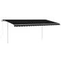 Automatic retractable awning with anthracite gray posts 5x3 m by vidaXL, Awnings - Ref: Foro24-3069989, Price: 570,88 €, Disc...