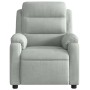 Sillón reclinable de terciopelo gris claro