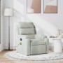 Sillón reclinable de masaje terciopelo gris claro