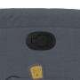 Sillón de masaje reclinable de terciopelo gris oscuro
