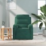 Sillón de masaje reclinable de terciopelo verde oscuro