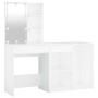 Tocador con LED y armario madera contrachapada blanco by vidaXL, Bedroom Dressers - Ref: Foro24-3082017, Price: 134,90 €, Dis...