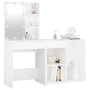 Tocador con LED y armario madera contrachapada blanco by vidaXL, Bedroom Dressers - Ref: Foro24-3082017, Price: 134,90 €, Dis...