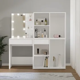 Dresser with LED lights and 2 white plywood cabinets by vidaXL, Bedroom Dressers - Ref: Foro24-3082026, Price: 196,47 €, Disc...