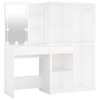 Tocador con LED y 2 armarios madera contrachapada blanco de vidaXL, Tocadores para dormitorios - Ref: Foro24-3082026, Precio:...